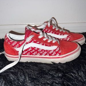 Boys Red Vans Sz 1.5